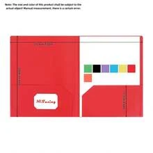 Carpetas con bolsas de 7 capas, carpetas etiquetadas, carpetas de bolsa de plástico, 2 carpetas con bolsillos, una gran cantidad de carpetas resistentes, carpetas escolares, carpetas de negocios, carpetas de oficina, suministros de archivo y archivado - Multicolor - Ver 9