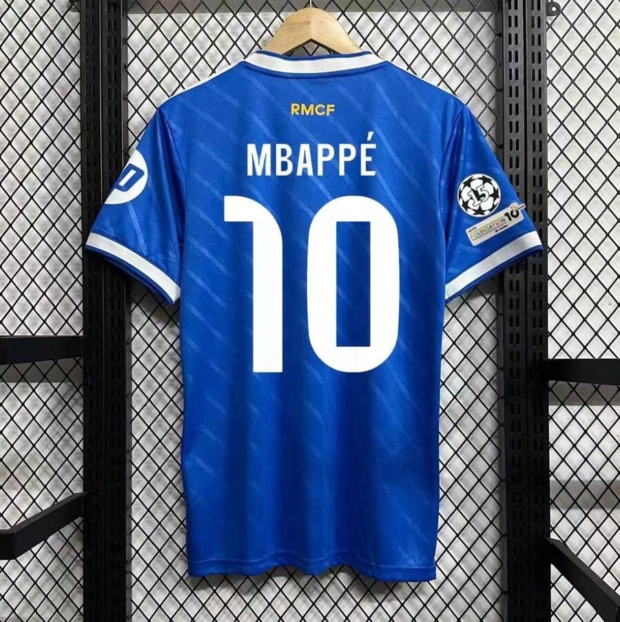 2526 Real Madrid Away Blue # 10 Mbappé Short Sleeved Football Jersey - Màu xanh lam - Xem 1