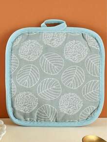 4/1件随机叶子图案隔热垫，17 x 17厘米厨房隔热垫 - 咖色 - 查看 8