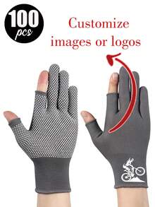 可定制Logo和设计，可选100双/50双/10双/2双/1双。采用耐用加厚尼龙材质，防滑耐磨。粘点式骑行手套，提供保护、耐磨、防撞、防老茧功能。适合日常工作、骑行、徒步等户外活动，男女通用。 - 彩色 - 查看 25