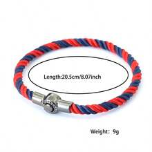 51Luckind Simple Dseign Hand Braided Rope Mixcolor Bracelet Black Magnetic Bracelet For Men Cool Armband Jewelry