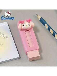 ¡Esencial para volver a la escuela! Set de 1/5 piezas con personajes de Sanrio, que incluye Hello Kitty, Kuromi, etc. - Hecho de material ABS resistente anti-manchas y anti-caídas - Incluye My Melody, Pompompurin, My Melody