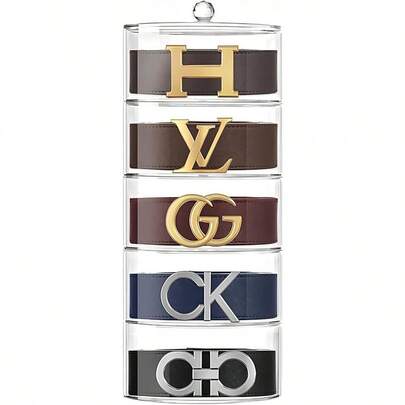 Acrylic Belt Organizer 5Layer Clear Minimalist Dustproof Unisex Ideal For Jewelry Watches Cosmetics