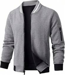 Mens Casual Lightweight CoatChristmas MQ4K - 灰色 - 查看 12