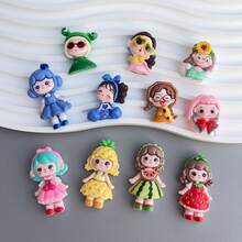 11pcs Mixed Sweet & Cool Girl Flat Back Scrapbooking Stickers, Buttons, Earrings, Hair Accessories DIY Craft Decorative Sticker Pieces (Jewelry Making For Adults Aged 14+) - Multicolor - View 1