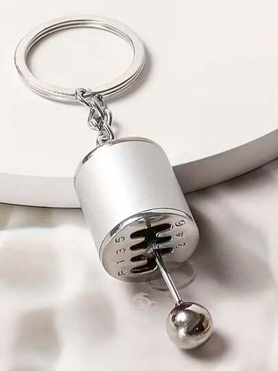 2 Manual Transmission Shift Toy - Car Key Chain, 6-Speed Manual Transmission Design, Durable Metal Construction, Men's Car Keyring Accessory, Car Key Chain