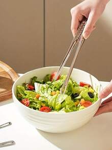 1/4pcs, Serving Tongs, Food Tongs, Tweezer Tongs, Barbecue Tongs, Stainless Steel Fruit Tongs, Bread Tongs, Steak Tongs, Salad Tongs, Dessert Tongs For Buffet, Multifunctional Serving Tongs, Kitchen Tools