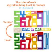 Math Number Blocks 1-10, STEM Stacking Toys With 30 Challenges, Learning Games Educational Toy Gift For Kids Ages 3-6