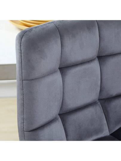 Set Of Bar Stools The Kitchen, Moderne Fluwelen Upholstery Non Slip Steel Legs, Supports Up To 120 Kg, 42 47 105 Cm, Grijs view 4