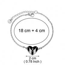 1 قطعة 18 سم قناع ضفدع بشكل قلب علم بورتوريكو، أساور للنساء والفتيات بألوان علم بورتوريكو الأحمر والأسود، مجوهرات من الفولاذ المقاوم للصدأ - متعدد الألوان - مشاهدة 14