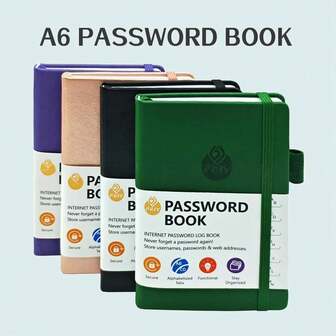 Password Book, English Address Book, Phone Book, Record Book, A6 Notebook Cover Made Of Imitation Leather. Suitable For Office And Business Use. A Great Gift For Friends, Colleagues, Classmates, Elders.