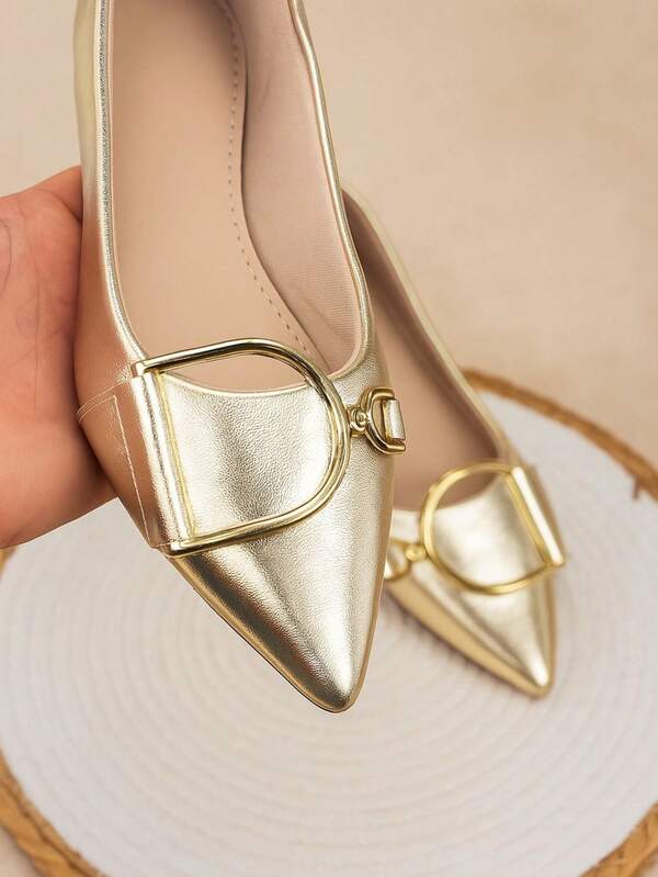 Sapatilha Bico Alongada Feminina Casual Confortável Sapato feminino Alongada D