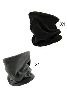 Outdoor Doppelschicht Warm Fleece Nackenwärmer, einfarbig minimalistisch vielseitig windundurchlässiger Nackenwärmer, geeignet für Radfahren, Winterausflüge, Reisen, Camping, Sport