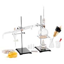 Essential Oil Distillation Kit, 500ml Distillation Apparatus, 3.3 Boro Lab Glassware Distillation Kit With Alcohol Lamp, Ceramic Mesh And 24, 40 Joint, 28 Pcs Set - White - View 8