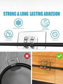 50pcs Transparent And Traceless Light String Hooks, Colorful Light Strings, With Wedding Trinkets, Powerful Suction Cups That Can Be Removed Without Damaging The Wall, Suitable For Indoor Summer And Garden Decoration, Suitable For Garden Light String Decoration On Halloween, Mother's Day, Christmas And New Year's Day, Suitable For Indoor Summer And Garden Decoration - Multicolor - View 12
