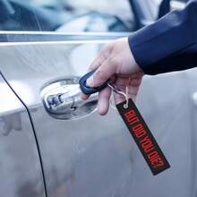 Motorcycle Key Tag BUT DID YOU DIE Personalized Keychain Embroidery Dirt Bike Keyring For Motorcycles Scooters Bikes Cars Key Ring Accessories Black And Red - As Pic - View 6