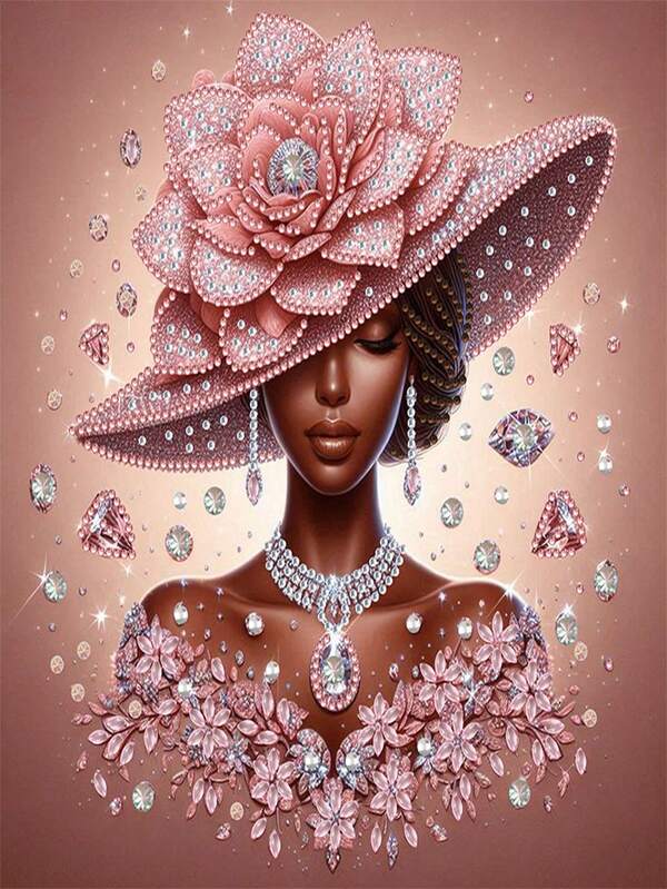 1 Stück Diamant Malset für Frauen, DIY unregelmäßiges Diamant Teilbohrung Malerei Handwerk Dekoration, handgemacht kreativ, dekorieren Sie Ihr Zuhause mit funkelnder, luxuriöser Atmosphäre, zeigen Sie elegante Eleganz. Geeignet für Wanddekoration Zuhause oder als Geschenk, ohne Rahmen, 30x30 cm