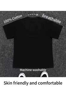 Twilight He Protect He Attack T-Shirt Men's Printed T-Shirt Suitable For Daily Leisure, Outdoor Sports, Pure Cotton 200g - màu đen - Xem 2