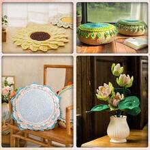 5卷/250克优质牛奶纤维纱线 - 柔软针织纱线，适合DIY钩编和编织项目，是制作包包、靠垫、玩偶、家居装饰的理想之选 - 多种颜色可选，每卷约50克 - 彩色 - 查看 6