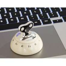 Magnetic Adhesive Timer, Kitchen Cooking Mechanical Timer Reminder, Children's/Students' Timer, Specialized Alarm Clock - White - View 4