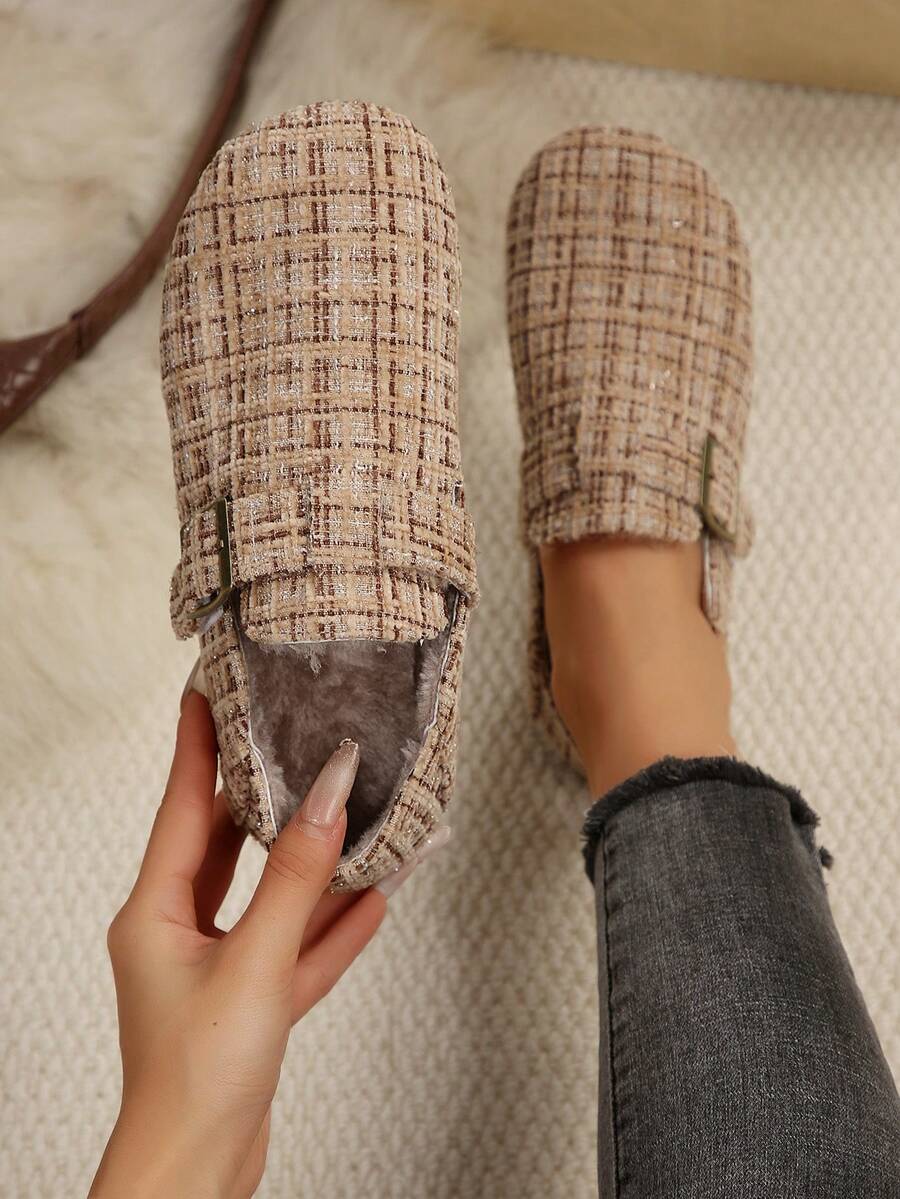 French Retro Fairy Style Loafers, Strap Hook And Loop Design, Padded, Fashion Versatile Comfortable Shoes To Pair With Dresses