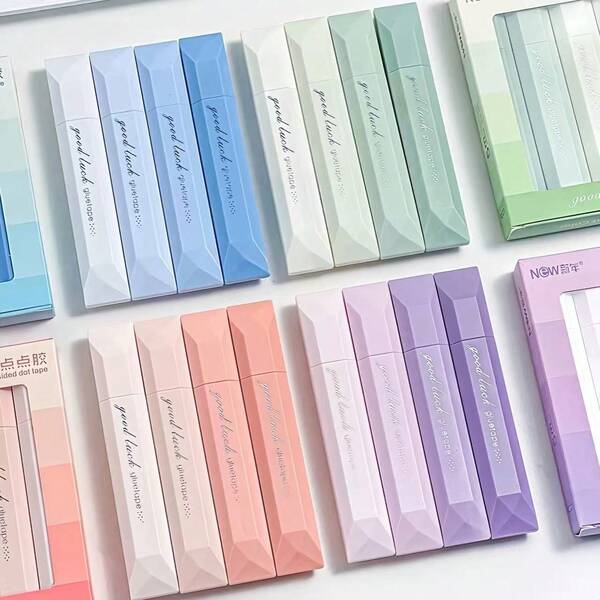 Fita adesiva pontilhada com degradê, fita dupla face apagável de alta capacidade, fita em rolo para scrapbooking faça você mesmo