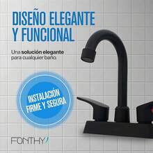 Kitchen Faucet - Matte Black With Levers - View 7