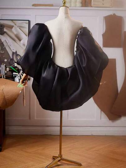 Exaggerated Short Bridal Shawl, Versatile For Formal Gowns, Runway Shows, Conferences