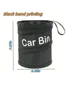 1个可折叠防漏防水车载垃圾桶，带可调节绑带，易于清洁，带储物袋，多功能车载收纳袋，适用于汽车前排/后排座椅/长途旅行，适合家长/通勤者/拼车司机，也是送给新车主/汽车爱好者的实用礼物。 - 黑色 - 查看 3