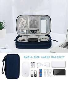 1pc Electronic Organizer, Travel Cable Organizer Bag Pouch Electronic Accessories Carry Case Portable Waterproof Double Layers Storage Bag For Cable, Cord, Charger, Phone, Earphone, Large Size - Multicolor - View 4