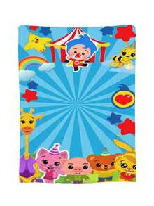 Plim Plim Anime Flannel Blanket For Girls Boys Anime Gifts Throw Blanket Cozy Plush Flannel Fleece Print Blankets Double-Layer Blanket Lightweight Fuzzy For Bed Decor - 黑色 - 查看 3