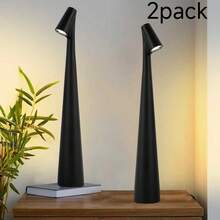 1pc Creative Modern Wireless Portable LED Lamp, USB Rechargeable Desk Lamp With Touch Control 3 Brightness Levels, Suitable For Bedroom, Bedside, Study, Living Room, Cafe And Home Lighting, Christmas Holiday Decor Gift - Multicolor - View 15