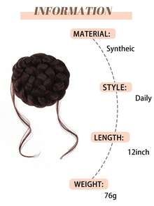 Synthetic Wig With Hair Clips, Naturally Voluminous Curly Hair, Low Bun, Suitable For Women's Everyday Wear And Parties - Multicolor - View 5