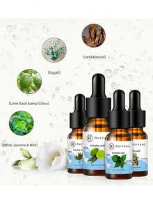 1瓶/4瓶 10毫升精油，香薰精油，香氛补充液，水溶性香薰精油，缓解疲劳，助眠，清新空气，适用于香氛、香氛袋、香薰蜡烛、扩香器、家居香氛精油补充装、加湿器 - R10 - 查看 5