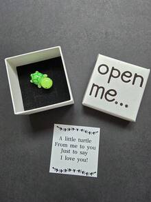 1-częściowy zestaw upominkowy z motywem serca – pudełko z napisem "Kocham Cię", idealny prezent dla chłopaka lub dziewczyny, idealny na Walentynki lub święta