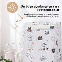 Cubierta impermeable espesada antipolvo para lavadora doméstica apertura frontal secadora balcón protector de secadora antipolvo cubierta protectora antipolvo para electrodomésticos - Multicolor - Ver 6