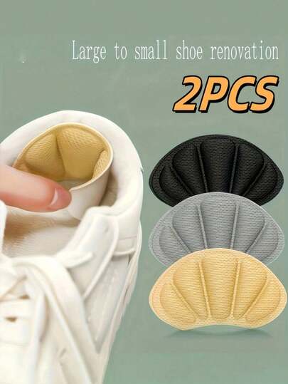2/4pcs Adhesive Heel Protectors - Anti-Wear Pads For Men's And Women's Casual Shoes, Sandals, Sports Shoes - Foot Care Shoe Stickers
