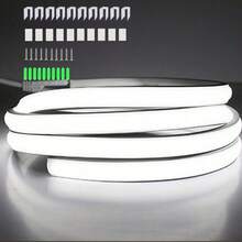 1pc USB Neon Light Strip, Touch Control Switch, 5V COB Flexible Rope Light, 320 LEDs/M, Bright Yet Non-Glaring, Suitable For Recessed/Surface Mount, With Clips & Adhesive Backing, Ideal For Ambient Lighting, Fashionable Illumination, High Brightness, Durable LED, Gamer Gear, Holiday Decor For Halloween, Christmas, Ramadan, New Year, Etc.