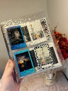 High Cost-Effective Transparent Wavy 4-Page Photo Album, 3-Inch Card Holder, Plug-And-Play Photo Organizer, Loose-Leaf Design. Ideal For Photo Collection, Wedding Photos, Baby Photos, Anniversary, Birthday, Graduation Memento, And Desktop DIY Decoration. Perfect For Wedding, Anniversary Celebration, Home Decor, And DIY Desktop Display.