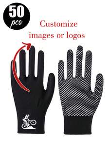 可定制Logo和设计，可选100双/50双/10双/2双/1双。采用耐用加厚尼龙材质，防滑耐磨。粘点式骑行手套，提供保护、耐磨、防撞、防老茧功能。适合日常工作、骑行、徒步等户外活动，男女通用。 - 彩色 - 查看 12