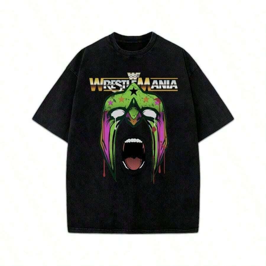 WWE Pro Wrestling Rhea Ripley Vintage Unisex T-Shirt - Black 3 - View 1