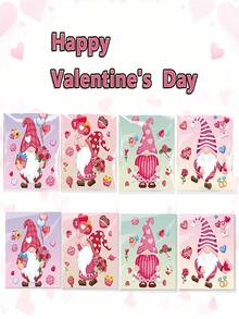 100pcs Valentine's Day Series Plastic Self-Adhesive Bags, Holiday Party Candy Chocolate Gift Packaging Bags, Ideal Gift For Girlfriend On Valentine's Day - Multicolor - View 4