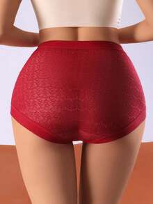 High Waist Lace Tummy Control Panties For Women, Slimming Waist Lifting Triangle Briefs