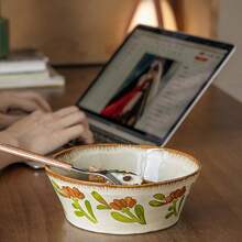 1 Stück 7-Zoll Keramik Salat-/Suppenschüssel, hochwertig - Verschiedenfarbig - Übersicht 2