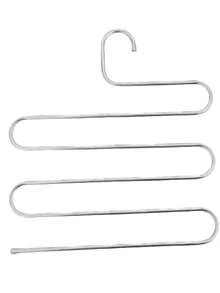 4pcs Heavy-Duty Stainless Steel Trouser Hangers Non-Slip Design, S-Shaped Construction Durable And Long-Lasting, Space-Saving Rust-Resistant Material, Ideal For Pants, Skirts, And Suits Multi-Tier Storage Hanger For Home And Retail Use Clothing Hook, Anti-Slip Grip Slim Closet Organizer Stackable Wardrobe System Space Maximizer For Small Closets Boutique Display And Showroom Rack Laundry Room Essential Travel-Friendly Wardrobe Solution Gift-Ready Pack For Seasonal Closet Refresh Holidays And Home Organization Professional Tailor And Dry Cleaner Use