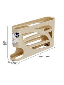 1PC 4层家用自动滚蛋器鸡蛋收纳盒厨房冰箱鸡蛋保鲜盒大容量鸡蛋架每个可放30个鸡蛋蛋托餐具室冰箱收纳器