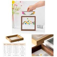 Sanfoelek Flores secas y Hojas Marco de espcimen Marco de Madera con Marco de Vidrio Real Marco de Fotos de Boda decoracin de Fotos de Escritorio