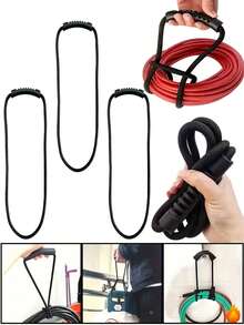 1pc/2pcs Black Adjustable Straps, Multi-Purpose Heavy Duty Tie Downs For Cables, Pipes, Tools, Heavy Object Moving & Home Organization