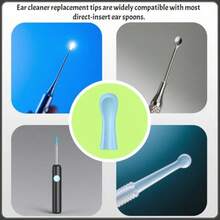 Ear Wax Removal Replacement Tips For Ear Camera 50Pcs Soft Silicone Ear Spoon Accessories For Visual Otoscope Kit  And Comfortable Ear Cleaning Tools For Adults And Teens Wet/Dry Ear Care - 如圖 - 查看 7
