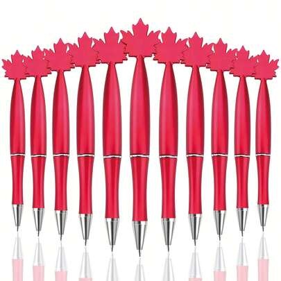 12 piezas Bolígrafos con forma de hoja de arce, bolígrafos de tinta negra, bolígrafos creativos con forma de hoja de arce, adecuados para regalos de eventos, recompensas de maestros, otoño, Acción de Gracias, Navidad, suministros, regalos de fiesta de otoño (rojo), regalos de Navidad, regalos de otoño, herramientas de escritura decorativas, bolígrafos creativos, estructura duradera, agarre ergonómico, artículos de oficina, punta fina, entusiastas de la papelería, organizadores de eventos
